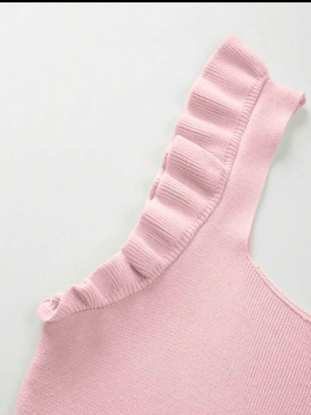 Pink Ruffle Strap Bodycon Dress - Picture 3 of 7